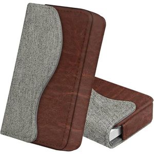 Visitenkartenetui Fintie Premium, braun / grau