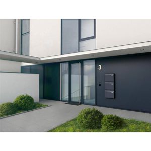 Produktbild für Briefkasten Metzler BK212-V3, anthrazit, aus Stahl