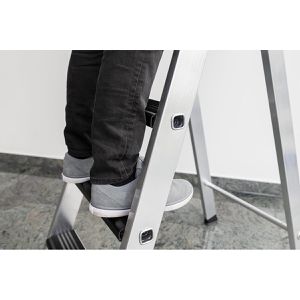 Produktbild für Stehleiter MUNK 42218, nivello-Leiterfüße, beidseitig begehbar