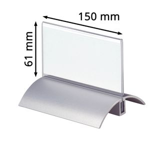 Produktbild für Tischnamensschilder Durable Presenter De Luxe, glasklar, A6