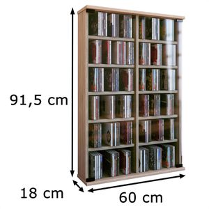 Produktbild für CD-Regal VCM Roma, 50410, sonoma eiche