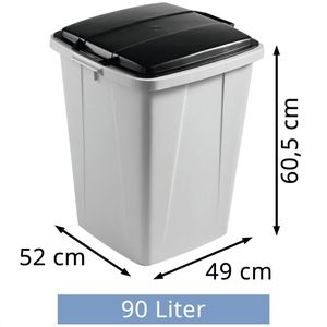 Produktbild für Mülleimer Durable Durabin VEH2012033, grau/schwarz
