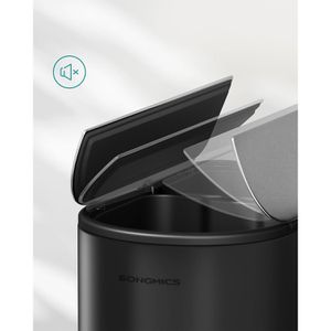 Produktbild für Mülleimer Songmics LTB570B02, tintenschwarz