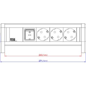 Produktbild für Tischsteckdose Bachmann Desk 1, ohne Zuleitung