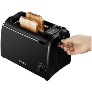 Krups Toaster ProAroma KH 1518, 2 Scheiben, 700 Watt, Kunststoffgehäuse,  schwarz – Böttcher AG | Langschlitztoaster