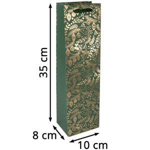 Produktbild für Geschenktüte Sigel GT130, Golden Ornaments on green
