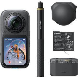 Produktbild für Action-Cam Insta360 X6 Essentials Bundle Black,wasserdicht 20m