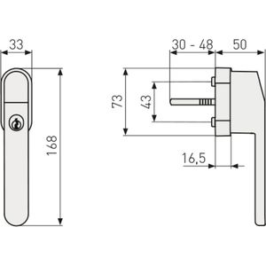 Produktbild für Fenstergriff Abus FG400 W