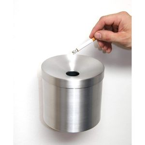 Aschenbecher SZ-Metall 29748, silber, für Outdoor