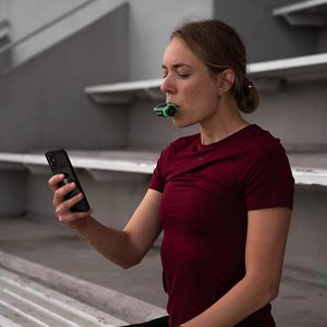 Produktbild für Atemtrainer Airofit Active, limette