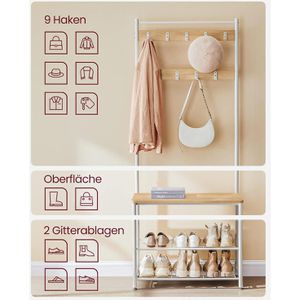Produktbild für Garderobenständer Vasagle HSR41, weiß