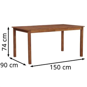 Produktbild für Gartentisch vidaXL 44105, Akazienholz