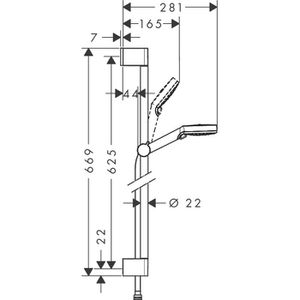 Produktbild für Brausegarnitur hansgrohe Crometta Vario, verchromt