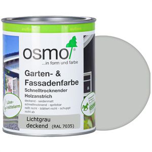 Osmo Holzfarbe Garten- und Fassadenfarbe, 0,75l, außen, auf Wasserbasis, lichtgrau RAL 7035