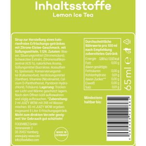 Produktbild für Sirup JUIZY-WOW Lemon Ice Tea, zuckerfrei