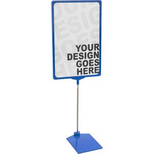 Produktbild für Infoständer Franken PSM A4 03 aus Aluminium, blau, A4