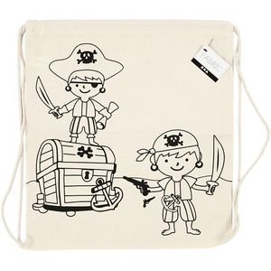 Produktbild für Turnbeutel Creativ-Company Piraten, hellnatur, für Kinder
