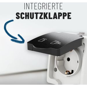 Produktbild für Steckdose Greate Feuchtraum, IP44, Aufputz