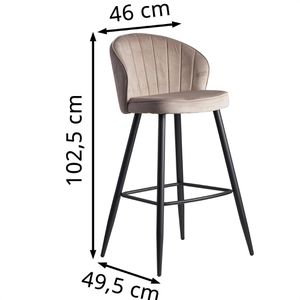Produktbild für Barhocker Wohnling WL6.291, mit Lehne