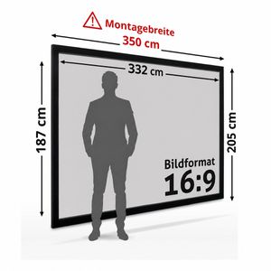 Produktbild für Beamer-Leinwand ESMART Professional MIRALE GRAU