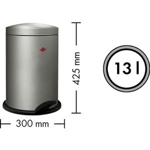 Produktbild für Mülleimer Wesco 116 Alpha, neusilber
