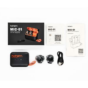Produktbild für Mikrofon Hohem MIC-01 2TX + 1RX + Case, schwarz