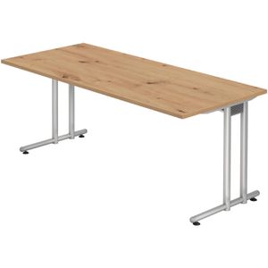 Schreibtisch Hammerbacher N-Serie, asteiche / silber