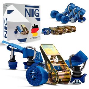 Produktbild für Spanngurt NTG blau, mit Airline-Fitting &amp; Ratsche