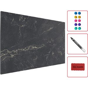 Produktbild für Magnettafel ALLboards MetalBoards Schwarzer Marmor