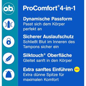 Produktbild für Tampons o.b. ProComfort 4-in-1 Schutz