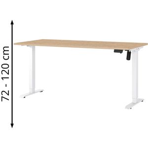 Schreibtisch Germania Profi 3.0, 8025-664, eiche / weiß
