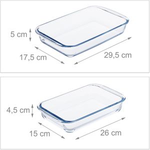 Produktbild für Auflaufform Relaxdays 10043166, transparent, aus Glas