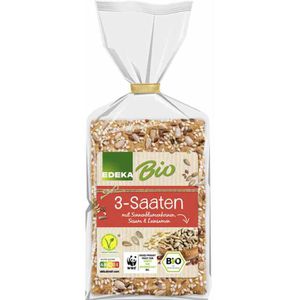 Knäckebrot Edeka Vollkorn Weizen, 3-Saaten, BIO