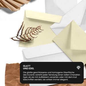 Produktbild für Briefumschläge Netuno Aster Smooth, Elfenbein, B6