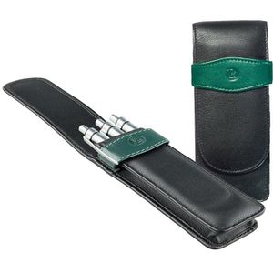 Produktbild für Stifteetui Pelikan TG32, 924092 schwarz / grün, für 3 Stifte