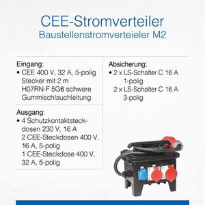 Produktbild für CEE-Stromverteiler as-Schwabe M2, mobil, für außen