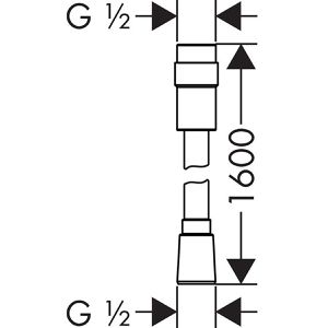 Produktbild für Duschschlauch hansgrohe Isiflex 28248000, verchromt