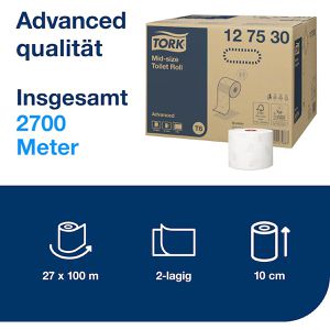 Produktbild für Toilettenpapier Tork Midi Advanced, 127530, T6