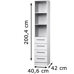 Produktbild für Kombischrank Hammerbacher H-Serie, weiß