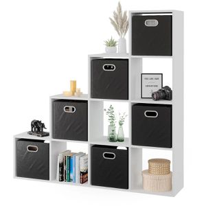 Produktbild für Bücherregal Vicco 53602, weiß, mit 6 Faltboxen