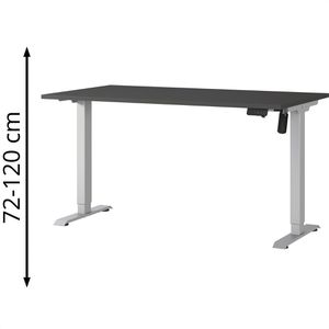 Schreibtisch Germania Profi 3.0, 8023-640, graphit / silber