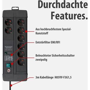 Produktbild für Steckdosenleiste Brennenstuhl Premium Line, 3m