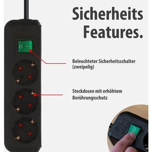 Produktbild für Steckdosenleiste Brennenstuhl Eco-Line, 3m Kabel