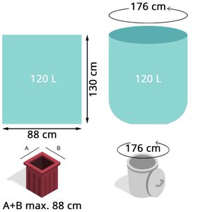 Produktbild für Müllsäcke ZURAS 120 Liter