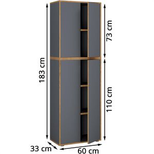 Produktbild für Aktenschrank VCM Salia 5-Fach 920802 , aus Holz