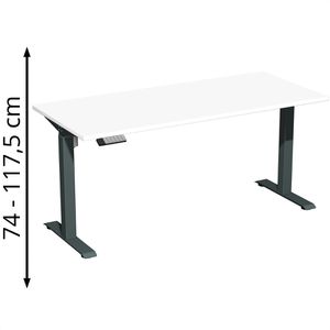 Schreibtisch Geramöbel Elevate Home, weiß / anthrazit