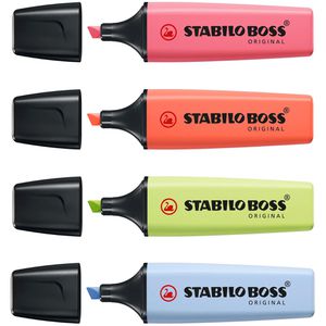 Textmarker Stabilo Boss Original Pastel, 4 Stück
