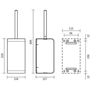 Produktbild für WC-Bürste CWS ObjectLine C707900, silber