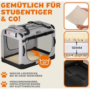 Produktbild für Tiertransportbox CADOCA Gr. XXL, aus Stoff