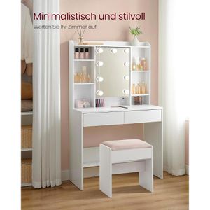 Produktbild für Schminktisch Vasagle RDT126W01, mit Beleuchtung
